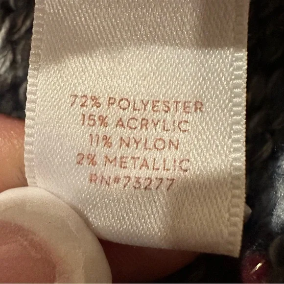 LC Lauren Conrad Women's Blue Knit Mock Neck Long Sleeve Pullover Sweater XS - Picture 9 of 10